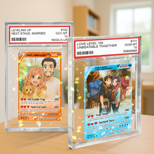 Custom Photo Anime Gift for Couple,  Pokelover Card Gift AT09 CA10